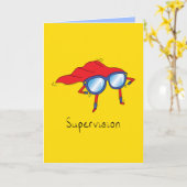 監督-英雄の目ガラスの挨拶状 カード (黄色い花)