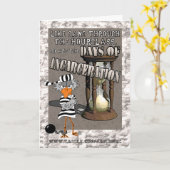 監禁の幾日: "幸運"のJailbirdカード カード (黄色い花)