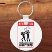 監視されている – Officeのユーモア キーホルダー (正面)