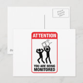 監視されている – Officeのユーモア ポストカード (正面/裏面)