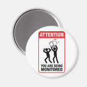 監視されている – Officeのユーモア マグネット (正面/裏面)