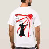 監視して下さいターゲット(極東のフォント)を Tシャツ (裏面)