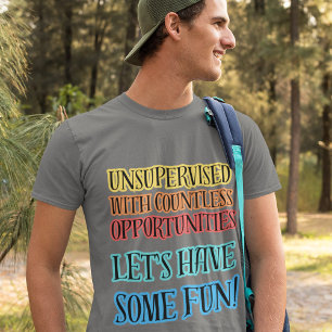 監視なし無限の機会おもしろい諺 Tシャツ
