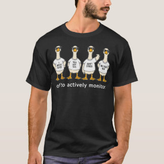 監視のオフへ 面白い教師のテストの日 Tシャツ