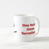 監視の下の1つの国家 コーヒーマグカップ (正面右)