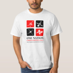 監視の下の1つの国家 Tシャツ