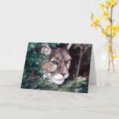 監視クーガー空白のなカード カード (黄色い花)