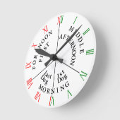 監視メンズ ラウンド壁時計 (傾斜)