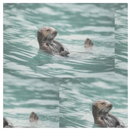 監視ラッコ ファブリック (クローズアップ)