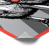 監視下の大規模プリント ポスター (角)