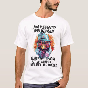 監視放棄中の面白い雄鶏Tシャツ Tシャツ