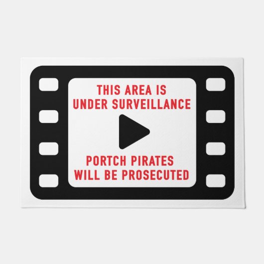 監視警告用ドアマット ドアマット (正面)