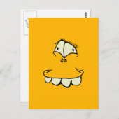 目おっちょこちょいのと歯の漫画顔 ポストカード (正面/裏面)