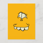 目おっちょこちょいのと歯の漫画顔 ポストカード (正面)