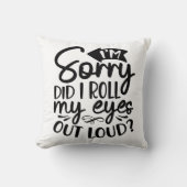 目おもしろいが大き転がくて気の毒だ クッション (正面)