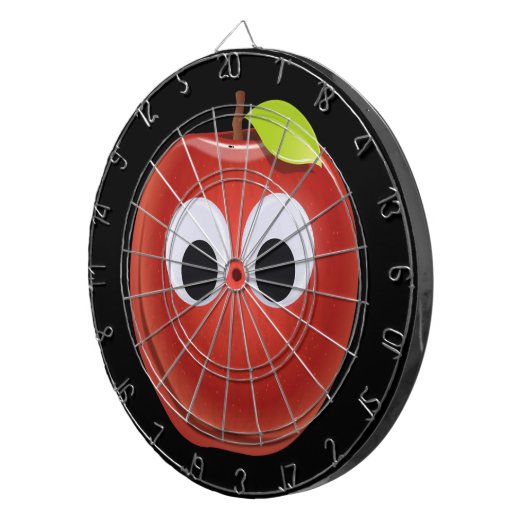 目おもしろいがGooglyの赤りんご ダーツボード (正面右)
