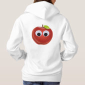 目おもしろいがGooglyの赤りんご パーカ (裏面)