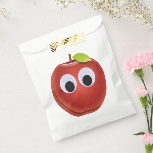 目おもしろいがGooglyの赤りんご フェイバーバッグ (封をした状態)