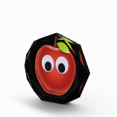 目おもしろいがGooglyの赤りんご フォトブロック (右)
