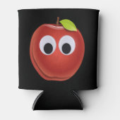 目おもしろいがGooglyの赤りんご 缶クーラー (正面)