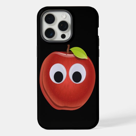 目おもしろいがGooglyの赤りんご iPhoneケース (裏面)