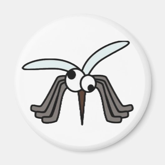 目おもしろいの蚊 マグネット (正面)
