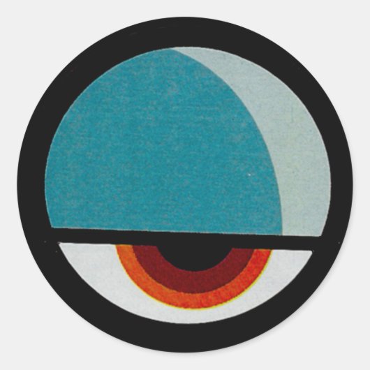 目おもしろい ラウンドシール (正面)