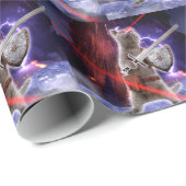 目からレーザーを放つ戦士ネコ ラッピングペーパー (ロールコーナー)