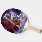 目からレーザーを放つ戦士ネコ 卓球ラケット (横)