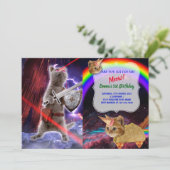 目からレーザーを放つ戦士ネコ 招待状 (スタンド正面)