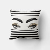 目かわいらし美しいサロンメイクアップまつげまつげ クッション (裏面)