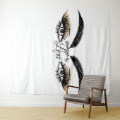 目かわいらし美しいサロンメイクアップまつげまつげ タペストリー (インサイチュ(横))