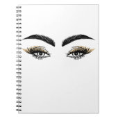 目かわいらし美しいサロンメイクアップまつげまつげ ノートブック (正面)