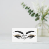 目かわいらし美しいサロンメイクアップまつげまつげ 名刺 (スタンド正面)