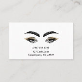 目かわいらし美しいサロンメイクアップまつげまつげ 名刺 (裏面)