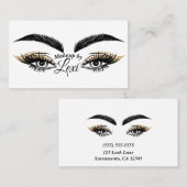目かわいらし美しいサロンメイクアップまつげまつげ 名刺 (正面/裏面)
