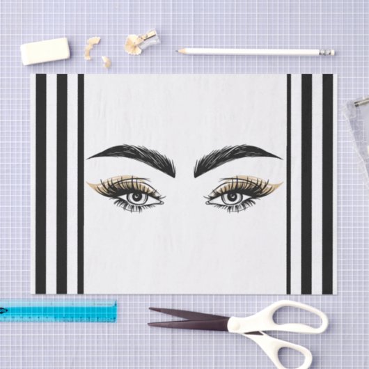 目かわいらし美しいサロンメイクアップまつげまつげ 薄葉紙 (クラフト)