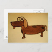 目がおかしい犬 ポストカード (正面/裏面)