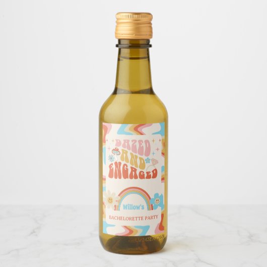 目がくらむほど夢中なエンゲージメント パーティーのお土産 ワインラベル (正面)