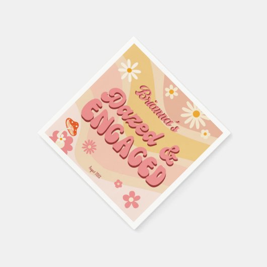 目がくらむほど夢中な花嫁の古い時代のひまわりパーティー スタンダードカクテルナプキン (角)