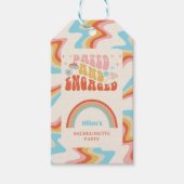 目がくらむようなエンゲージメントのバチェロレッテパーティーの景品 ギフトタグ (正面)