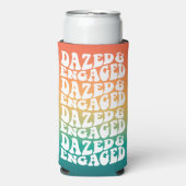 目がくらむようなエンゲージメントタイポグラフィーレトログラデーション スリム缶クーラー (Seltzer正面)