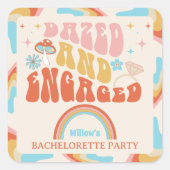 目がくらむようなエンゲージ・バチェロレッテパーティーの景品 スクエアシール (正面)