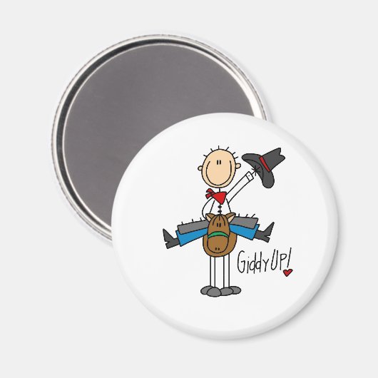 目がくらむよ!カウボースティックフィギュアマグネット マグネット (正面/裏面)