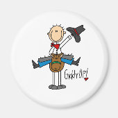 目がくらむよ!カウボースティックフィギュアマグネット マグネット (正面)