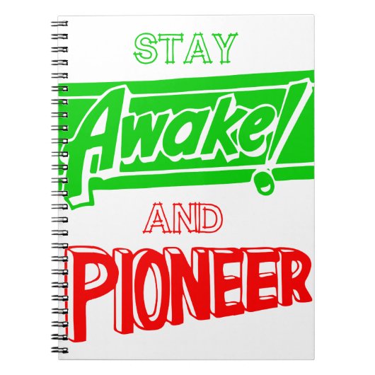 目がさめてい、先駆的滞在 ノートブック (正面)