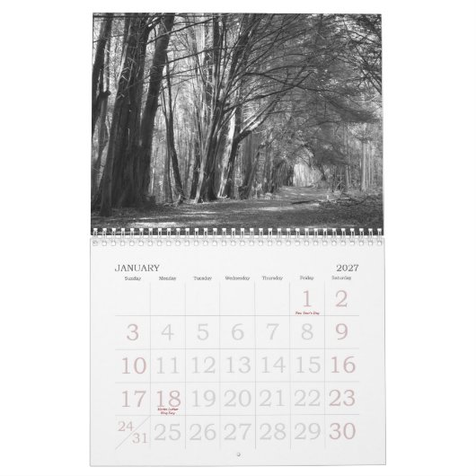目がそれを見るように! カレンダー (1月 2027)