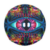 目がねじれトリップ（幻覚体験）のようなて絵画 野球ボール (裏面)