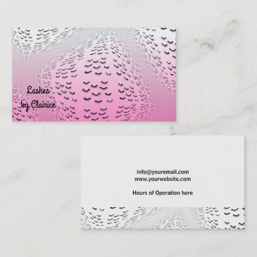 目がピンク色に染まる 名刺 (正面/裏面)