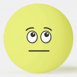 目がピン転がポンボールの顔 卓球ボール